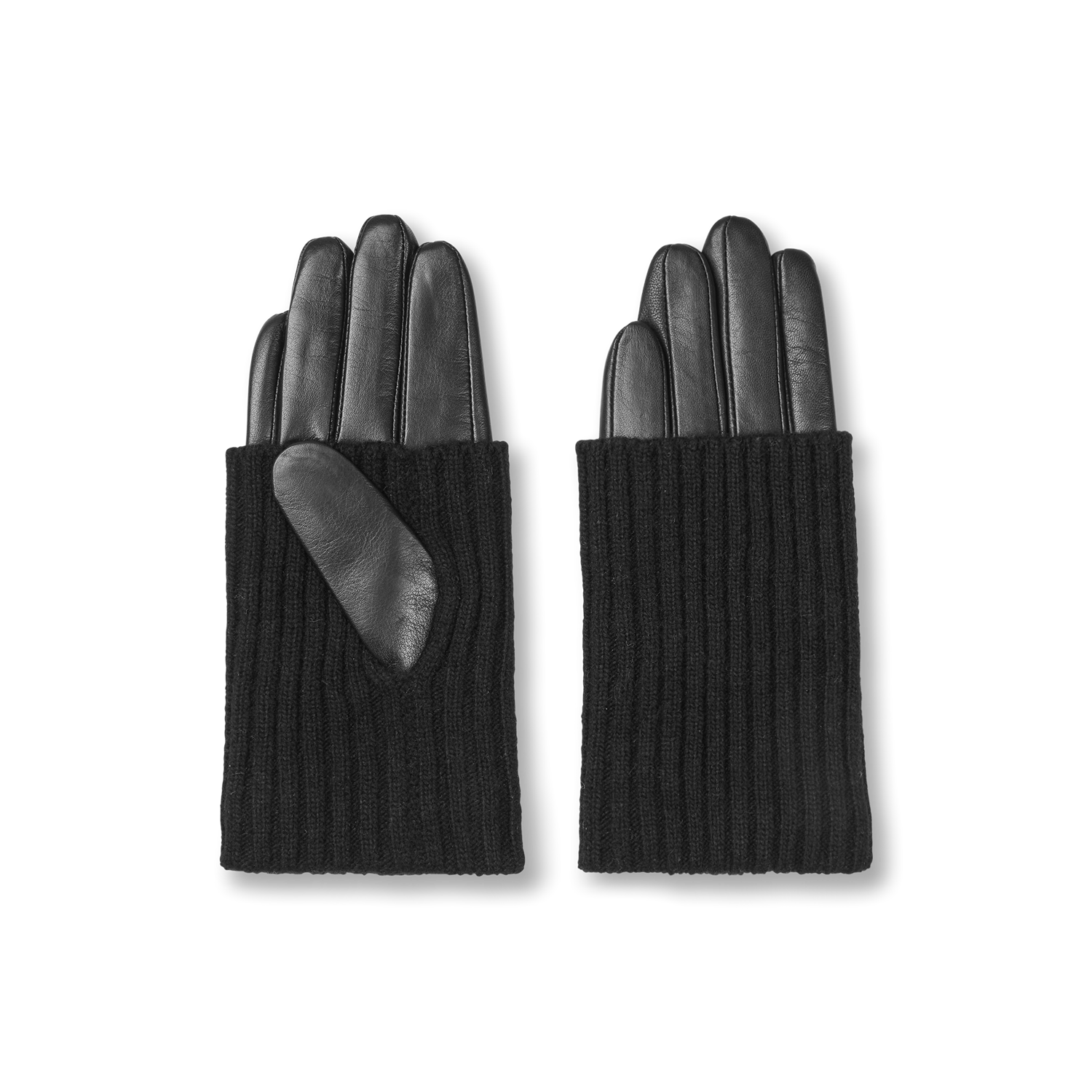 Day Leather Knit Glove Black Votter